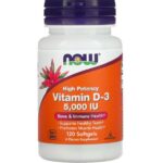 NOW Foods, Vitamin D-3, High Potency, 5,000 IU, 120 Softgels